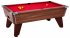 Omega Pro Slate Bed Pool Table - Dark Walnut Cabinet with Red Cloth