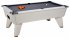 Omega Pro Slate Bed Pool Table - White Cabinet with Grey Cloth
