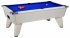 Omega Pro Slate Bed Pool Table - White Cabinet with Blue Cloth
