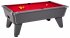 Omega 2.0 Slate Bed Pool Table - Onyx Grey Cabinet with Red Cloth