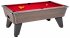 Omega Pro Slate Bed Pool Table - Grey Oak Cabinet with Red Cloth