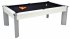 Fusion White Pool Dining Table with Black Cloth