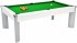 Fusion White Pool Dining Table with Green Cloth