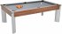 DPT Fusion Dark Walnut Pool Dining Table with Grey/Silver Cloth