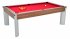 DPT Fusion Dark Walnut Pool Dining Table with Red Cloth