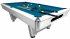 Triumph Matt White Pool Table Fitted with Royal Blue Cloth