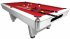 Triumph Matt White Pool Table Fitted with Red Cloth