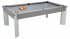 DPT Fusion Onyx Grey Pool Dining Table with Silver Cloth