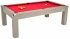 DPT Avant Garde 2.0 Grey Oak Pool Dining Table with Red Cloth
