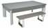 DPT Fusion Onyx Grey Pool Dining Table with Wooden Tops & DPT Bench