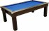 Optima Tuscany Black Pool Dining Table with Blue Cloth