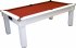 Optima Tuscany White Pool Dining Table with Red Cloth