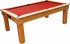 Optima Tuscany Pool Dining Table in Walnut in Red Cloth