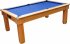 Optima Tuscany Pool Dining Table in Walnut in Blue Cloth