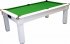 Optima Tuscany White Pool Dining Table with Green Cloth