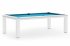 Dynamic Mozart White Pool Dining Table with Tournament Blue Cloth