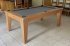 Classic Pool Dining Table in Oak with Silver Smart Cloth