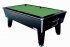 Optima Classic Slate Bed Pool Table - Black Cabinet with Green Wool Cloth