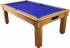 Florence Pool Dining Table in a Walnut Finish with Blue Cloth