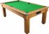 Florence Pool Dining Table in a Walnut Finish with Green Cloth