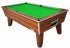 Optima Classic Slate Bed Pool Table - Dark Walnut Cabinet with Green Cloth