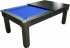 Optima Florence Pool Dining Table in a Black Finish with Blue Cloth