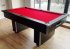 Gatley Slimline Pool Table in Black with Red Cloth