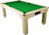 Florence Pool Dining Table in a Light Oak Finish with Green Cloth