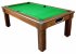 Florence Pool Dining Table in a Dark Walnut Finish with Green Cloth