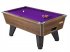 Walnut Winner Pool Table with Purple Wool Cloth