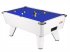 White Winner Pool Table with Blue Wool Cloth