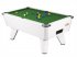 White Winner Pool Table with Green Wool Cloth