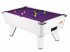 White Winner Pool Table with Purple Wool Cloth