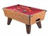 Amberwood Finish Winner Pool Table with Red Wool Cloth