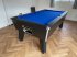 Optima Classic Slate Bed Pool Table - Black Cabinet with Blue Cloth