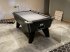 Omega Pro Slate Bed Pool Table - Black Cabinet with Silver Cloth