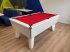 Optima Classic Slate Bed Pool Table - White Cabinet with Red loth
