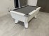 White Winner Pool Table with Grey Wool Cloth