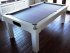 Optima Tuscany White Pool Dining Table with Silver Smart Cloth