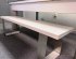 6ft White Fusion Pool Diner - White White Table Benches (Showroom Model)