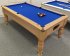 Optima Monaco Pool Table - Oak Finish with Blue Cloth