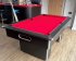 Gatley Slimline Pool Table in Black with Red Cloth
