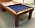 Optima Tuscany Pool Dining Table in Walnut in Navy Smart Cloth