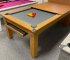 Traditional Pool Dining Table with Grey Cloth