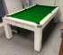 Avant Garde White Pool Dining Table with Green Cloth