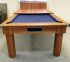 Optima Tuscany Pool Dining Table in Walnut in Navy Smart Cloth