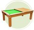 Optima Tuscany Light Oak Pool Dining Table with Green Cloth