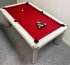 6ft White Fusion Pool Diner - Red Cloth (Showroom Model)