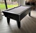 Optima Classic Slate Bed Pool Table - Black Cabinet with Silver Smart Cloth