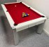 6ft White Fusion Pool Diner - Red Cloth (Showroom Model)